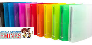 CARPETA TAPA PLASTICA TRANSPARENTE ESCOLAR COLOR