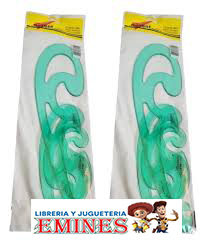 CURVILINEOS Set de 3 pistoletes universales con doble bisel