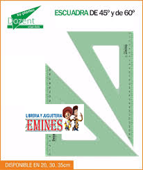 ESCUADRA    DOZENT  35 CM 45° CON MM