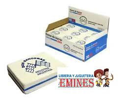 GOMA DE BORRAR LAPIZ DOS BANDERAS