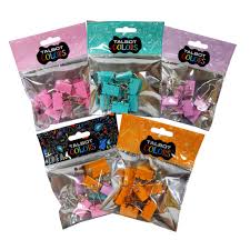 APRIETA PAPEL TALBOT PASTEL DOBLE CLIP 25MM BL X 8U BOLSA