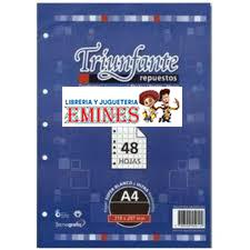 REPUESTOS TRIUNFANTE A4 X 48 HOJAS